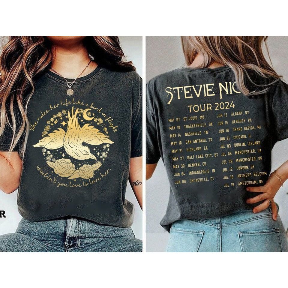 2024 Stevie Nicks Tour Live In Concert 2 Sided Tshirt Stevie Nicks Shirt